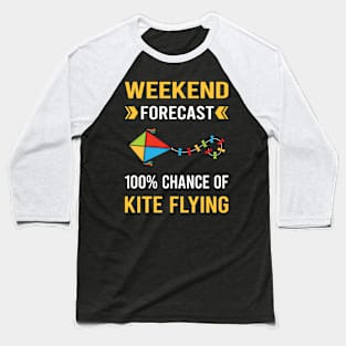 Weekend Forecast Kite Flying Kites Baseball T-Shirt